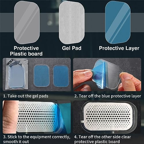 PAMASE 80pcs Gel Pads for Abs Stimulator - Replacement Pads for Abdominal Workout & Muscle Toner