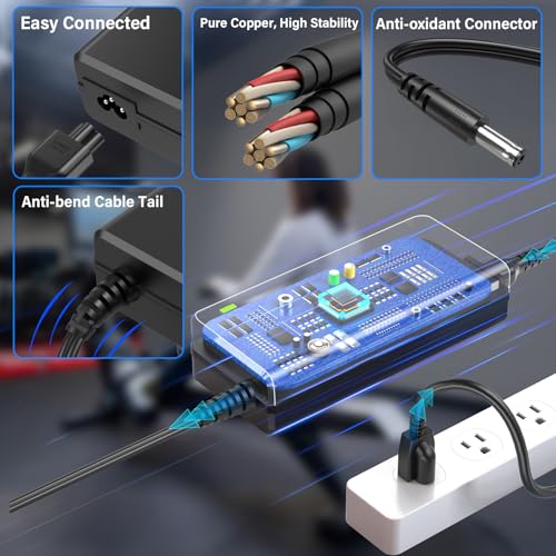 12V Replacement Charger for NordicTrack RW900 Rower - 7.5FT