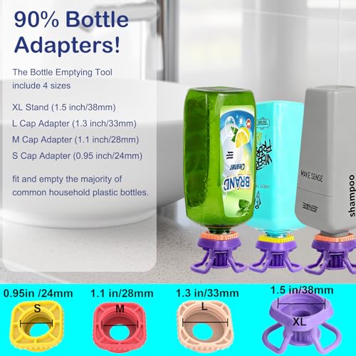 ARKNOAH 3 Pack Bottle Emptying Kit for Household Plastic Bottles – Universal Fit