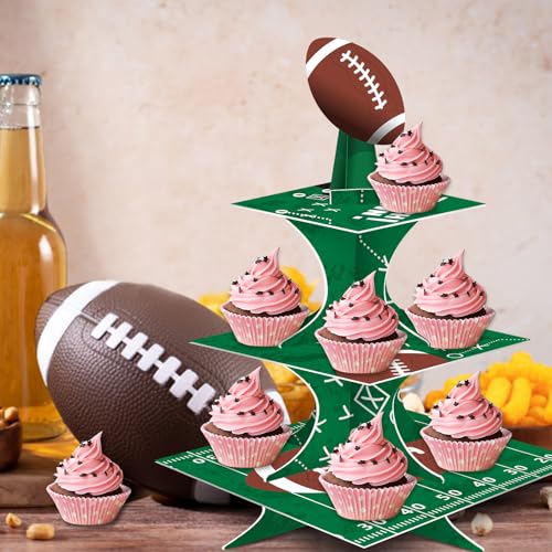 FRIDAY NIGHT Super Football Bowl Party Cardboard Cupcake Stands 3