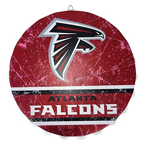 Atlanta Falcons 13.5" Vintage Metal Bottlecap Wall Sign