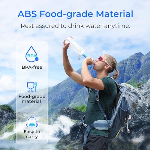 Waterdrop Portable Water Filter Straw Blue 4 - Camping & Outdoor Water Purifier