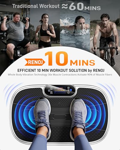 3D Vibration Plate Exercise Machine - Silver & Black, 455lbs Capacity