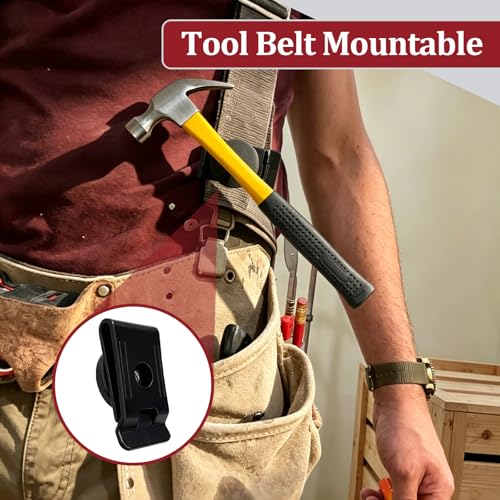 Magnetic Belt Clips for Tools, Heavy Duty Magnet Holders, 2-Pack