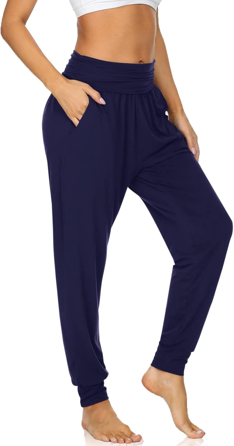 UEU Women's Cozy Yoga Joggers - Comfy Loose Workout Sweatpants with Pockets | Ideal for Lounge & Fitness