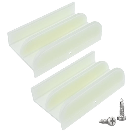 HONSNKS 2 Pcs M6219 Sliding Shower Door Bottom Guide, Plastic Shower Door Guide with 1/2 in Channel, Glass Shower Door Track Guide for Sliding Shower Door (Top Hung) Tub Enclosure Systems