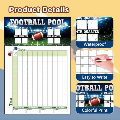 Large Football Pool Poster - 16.2 x 23.6 Inch, Field Design
