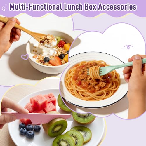 Travel Utensils Set - 6 Multicolor Sets with Case
