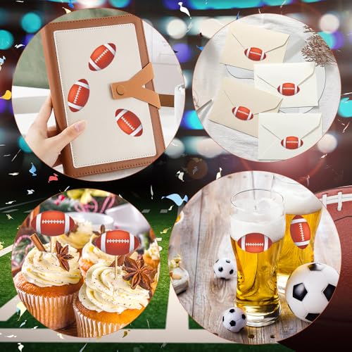 Football Vinyl Stickers for Party Decorations - 180 Pcs