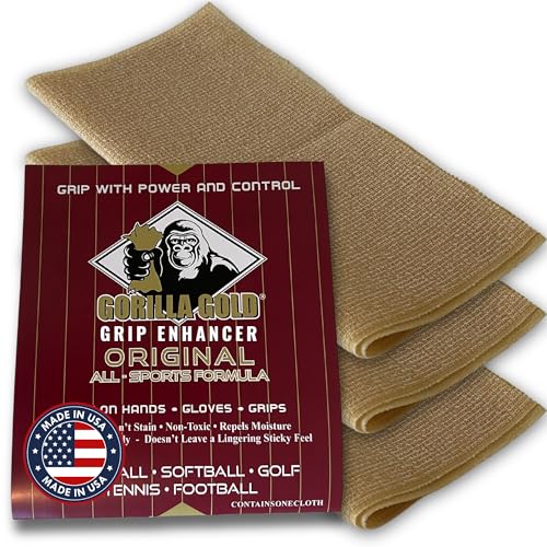 Grip Enhancer Tacky Towel – USA-Made Chalkless Formula – Pack of 3 by Gorilla Gold