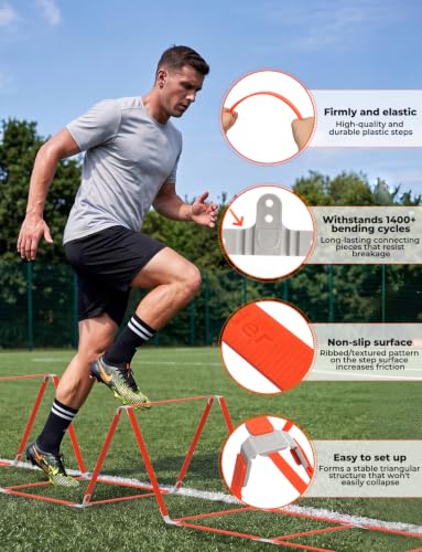 15ft Agility Ladder & Hurdles Set - Speed Training Equipment