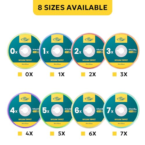 Fly Fishing Tippet Line - 3X, 4X, 5X, 6X/30M Nylon Leader Line