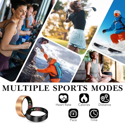 Smart Ring 2.0 - Rose Gold, Fitness & Sleep Tracker, Waterproof