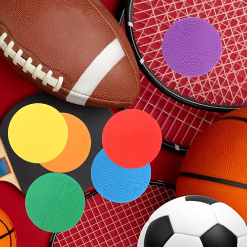 12-Pack Non-Slip Spot Markers - Colorful Training Discs for Agility