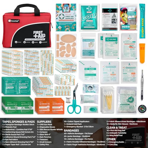 160-Piece First Aid Kit - Compact and Lightweight Emergency Supplies