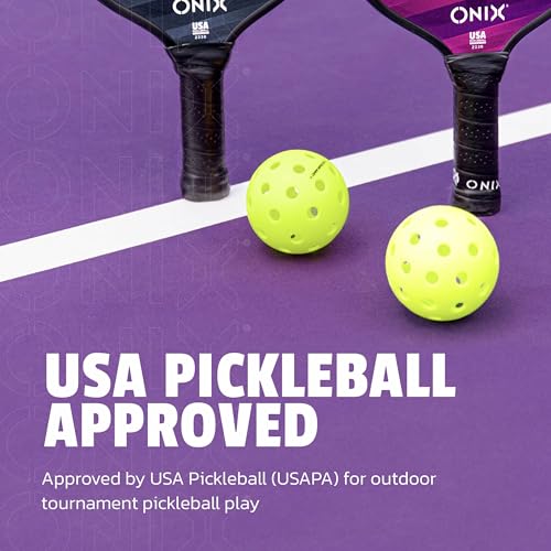 Outdoor Pickleball Balls - Onix Fuse G2 Neon Green, 3 Pack