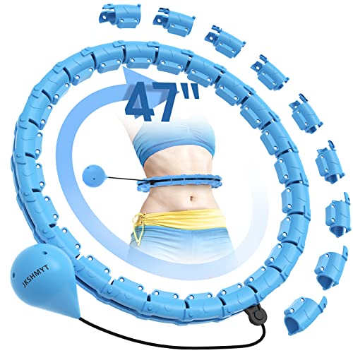 Weighted Hula Hoop for Adults - 47 Inch Fitness Exercise Hoop