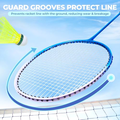 4 Player Badminton Racket Set with 12 Birdies & Carrying Bag