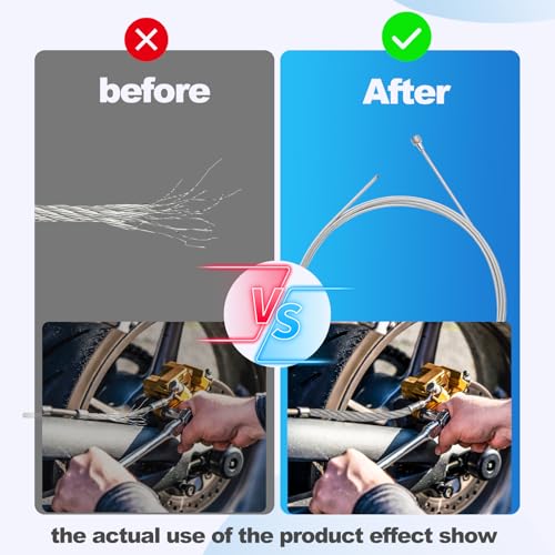 Universal Motorcycle Throttle Clutch Brake Cable Repair Kit - 8.2ft