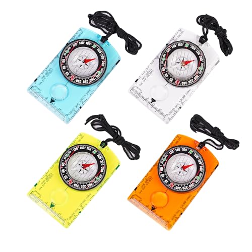 Multifunctional Waterproof Outdoor Compass with Ruler & Lanyard