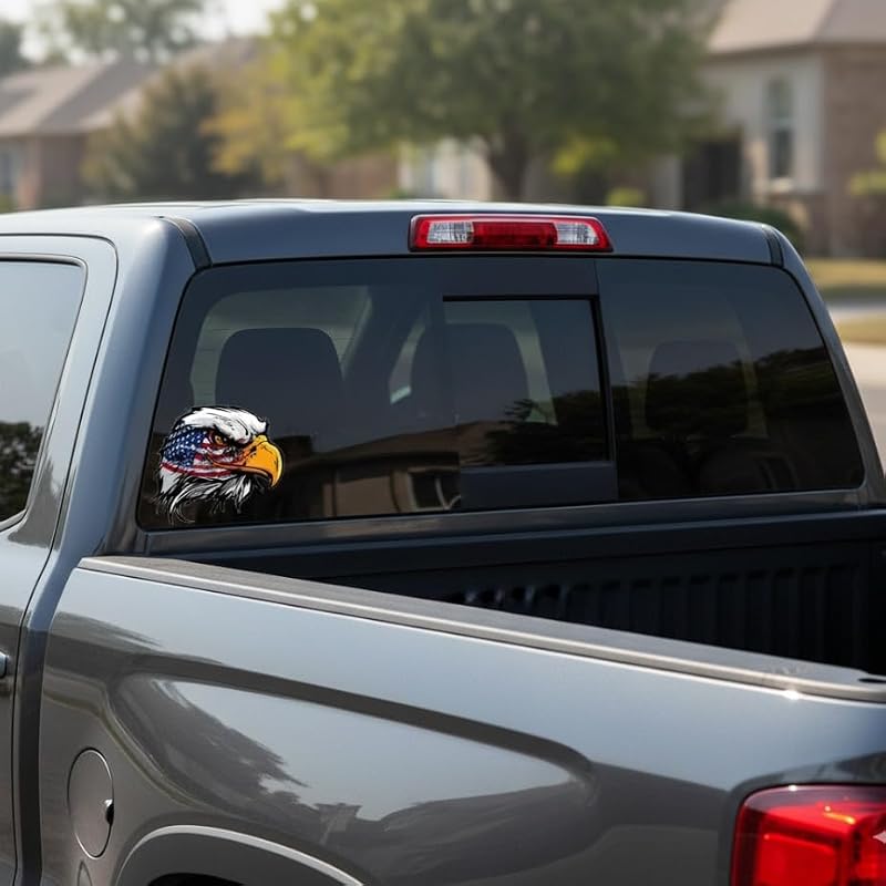 Patriotic Bald Eagle Vinyl Decal Sticker - 5 Inch