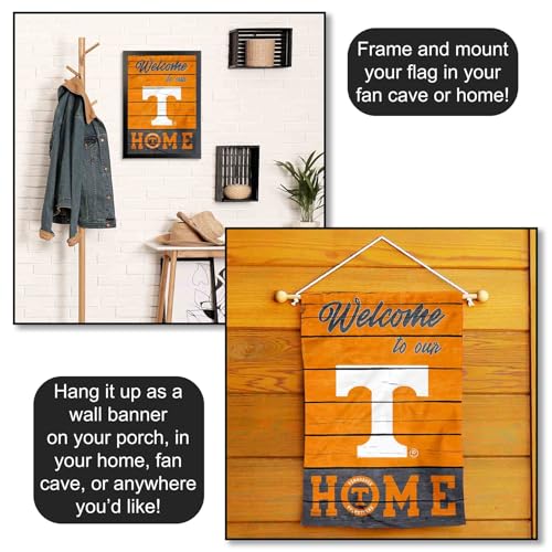 Tennessee Volunteers Welcome Double Sided Garden Flag - 12.5x18 Inch Yard Banner