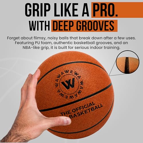 Silent Size 7 Basketball 29.5 Inch - Indoor Dribbling Practice Ball
