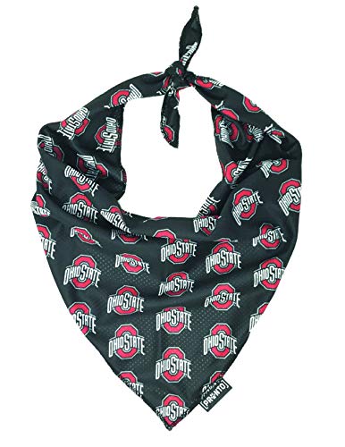 Cooling Dog Bandana - Ohio State Buckeyes - Large Red & Black