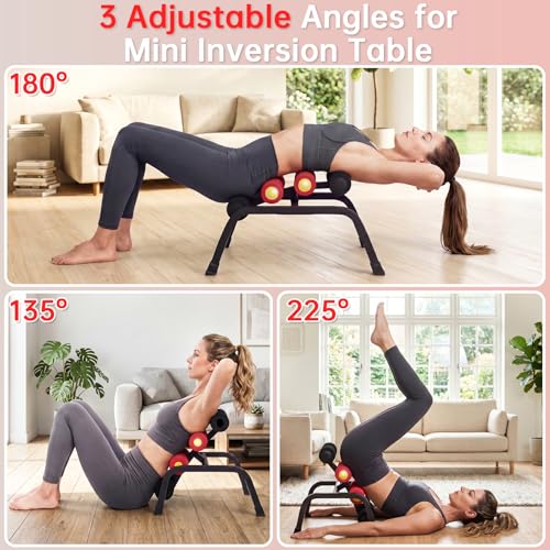 Mini Inversion Table for Back Pain Relief - 297 lbs Capacity