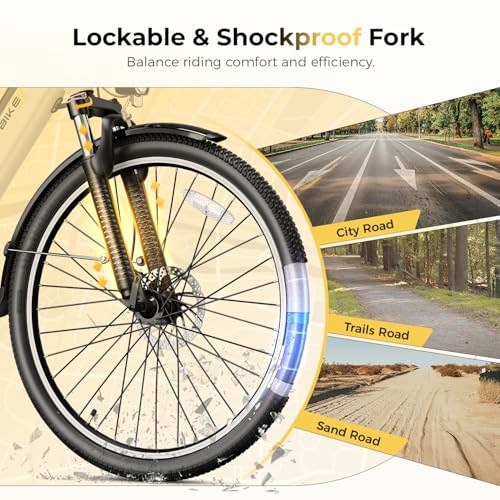 Electric Commuter Bike - Heybike Cityscape 2.0, 1200W Motor, 50 Miles, Chalky White