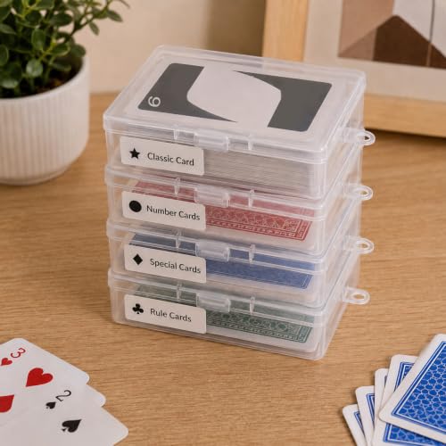 2PCS Plastic Playing Card Storage Box - High Capacity Case