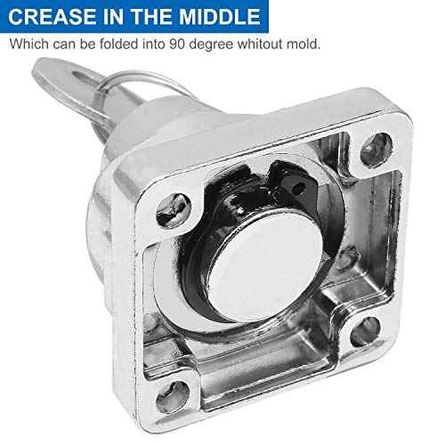 Keyed Hasp Locks with Screws 4 Inch Safety Hasp with Lock, Metal Twist Knob Keyed Locking Hasp (Silver-4PCS)