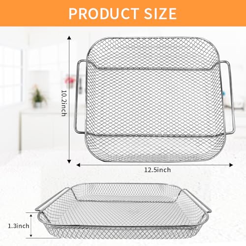 GCQ Air Fryer Basket for Emeril Lagasse Everyday 360 & 26 QT, 12.5''x10.2'' Steel Replacement Racks