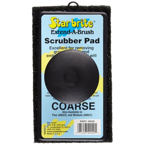 Star Brite Coarse Black Scrubber Pad - One Size, Heavy Duty Cleaning