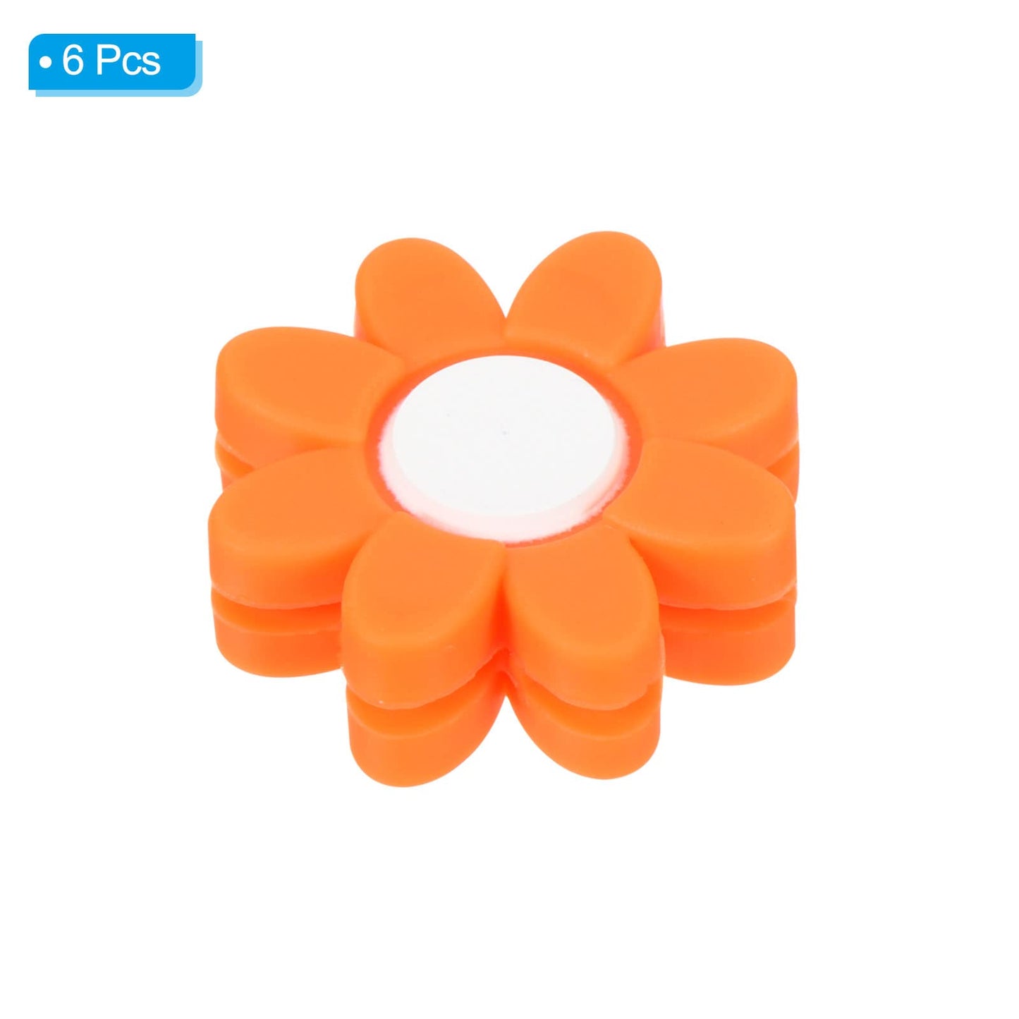 PATIKIL Tennis Racket Vibration Dampener, 6 Pack Soft Silicone Racquet Shock Absorber String Damping, Orange