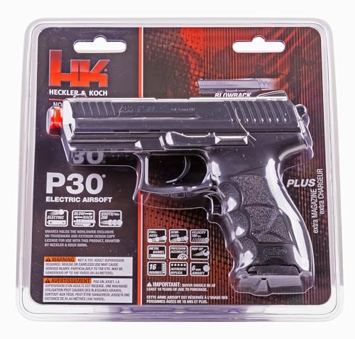 Electric Blowback Airsoft Gun - Heckler & Koch P30 - Black