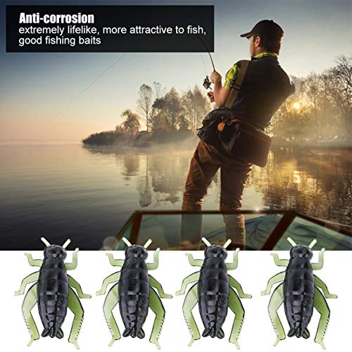 50 Pcs Soft Plastic Fishing Lures - Realistic Cricket Design