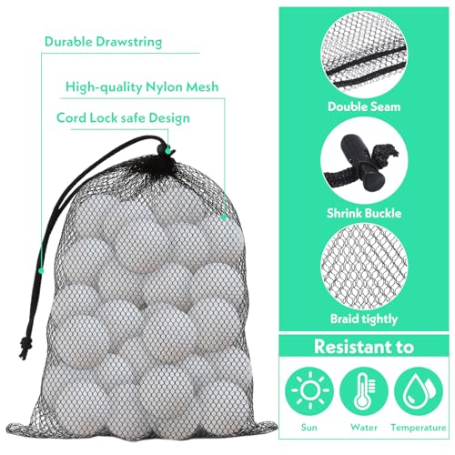 Golf Ball Storage Bags - 4 Pcs Mesh Drawstring Organizers