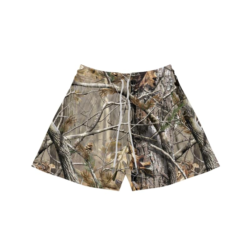 Men's Lightweight Quick-Dry Mesh Running Shorts - Real Tree Print