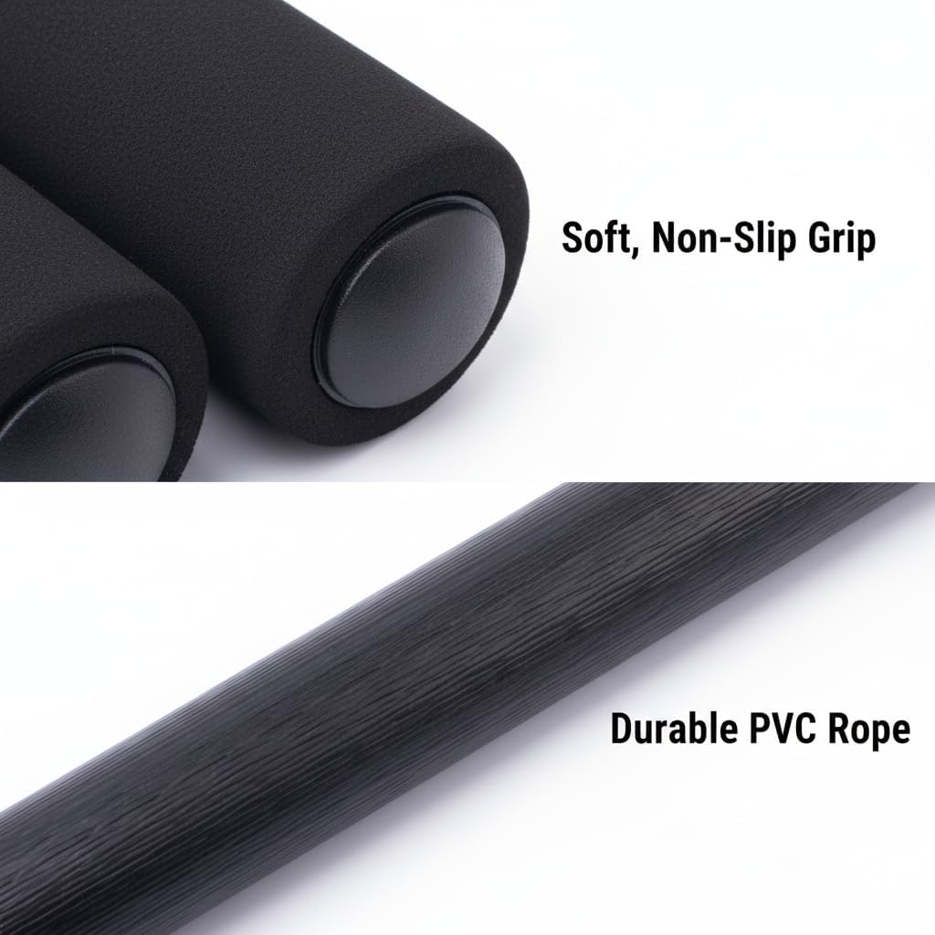 XYLsports Jump Rope - Adjustable PVC Exercise Rope with Tangle-Free Design & Foam Handles for Cardio & Home Workouts