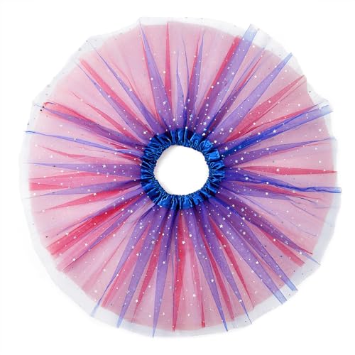 2 Pack Sparkle Tutu for Girls Toddler Dress Up Birthday 2-8Y – Red White & Blue Edition