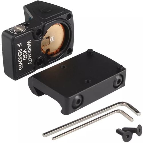 GOTICAL CNC-Machined Fiber Optic Handgun Sights - Front & Rear for Glock Pistols | Mini Red Dot Compatible