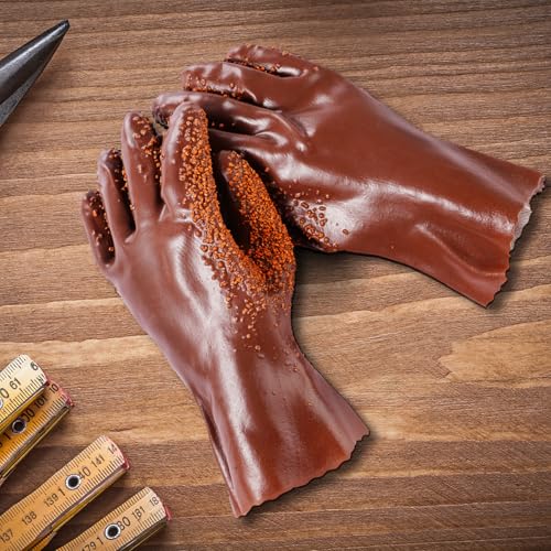 5 Pairs Sewer Snake Glove PVC Non Slip Sewer Gloves Abrasion Resistant Drain Cleaning Glove Plumbing Tools for Professional Plumber