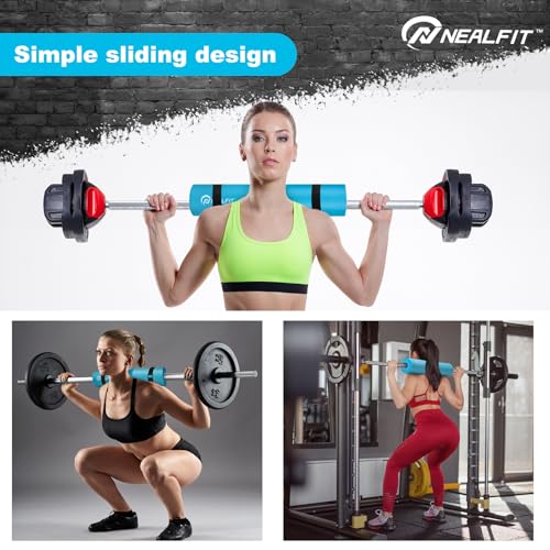 Squat Barbell Pad - Foam Pad for Weightlifting & Hip Thrusts - Cyan
