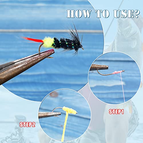 12 Pcs Fly Tying Chenille - 65.64 Yards in 12 Colors