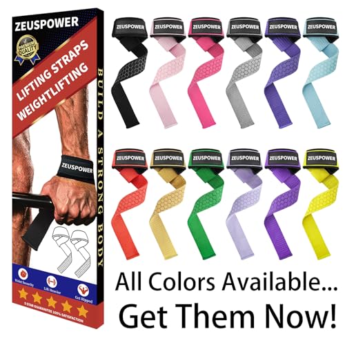 Silicone Lifting Straps - 24-Inch Weightlifting Straps - Black
