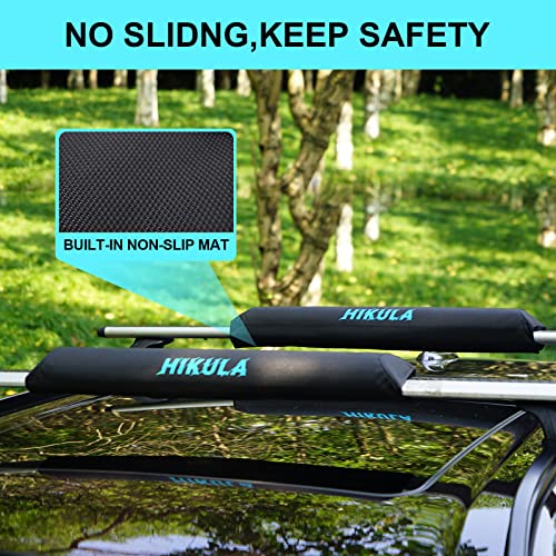 28" Soft Aero Roof Rack Pads with 15' Tie Down Straps for Kayaks