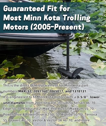 TELSOLARE Weedless Wedge 2 Prop for Minn Kota Trolling Motors 3-5/8” Diameter