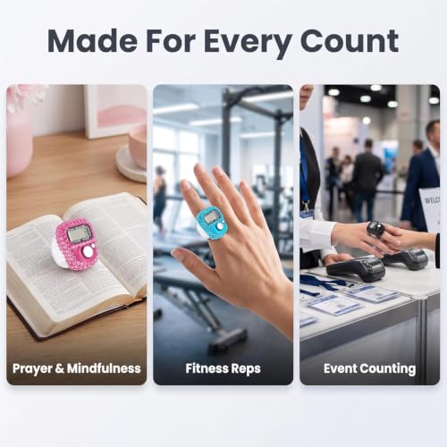 Portable Digital Finger Tally Counter with Resettable Display