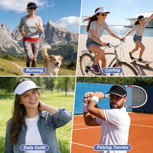 Quick-Dry Sports Sun Visor Hat for Men & Women - 2 Pcs